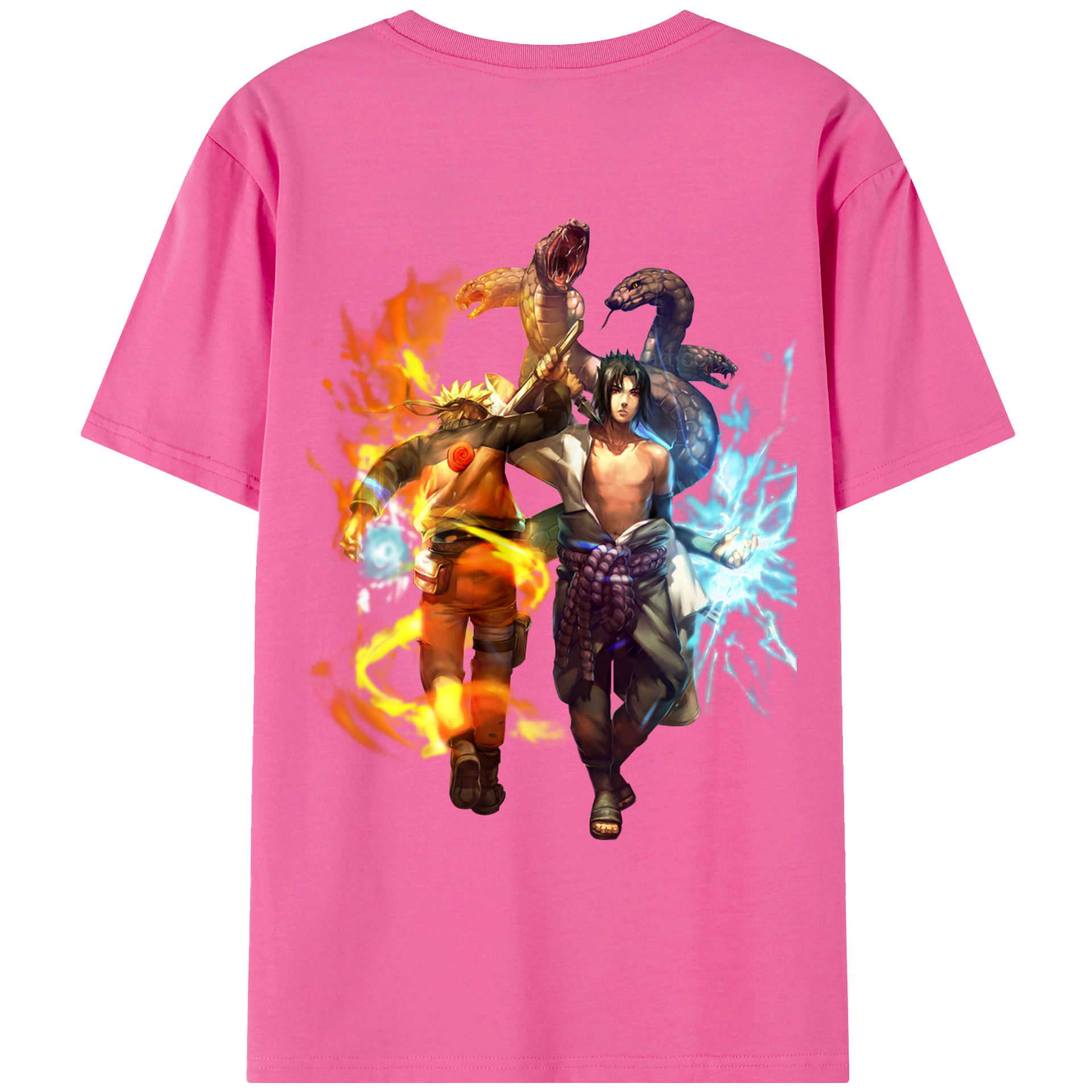 （画像用） NARUTO -ナルト- うちは サスケ Uchiha Sasuke レディース半袖Tシャツ(バックプリント)